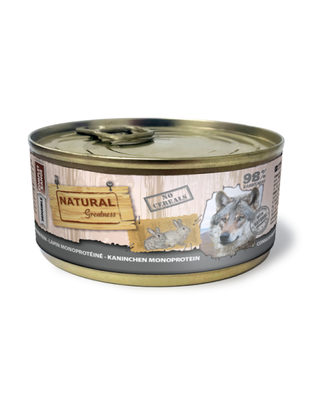 Natural Greatness - Receta de conejo - Latas monoproteicas 170 ó 400 gramos