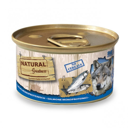 Natural Greatness - Receta de salmón - Latas monoproteicas 170 ó 400 gramos