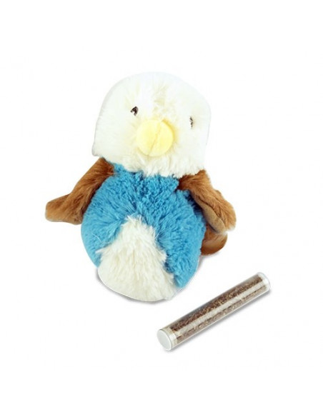 Lorito de peluche para gatos