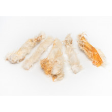 Tiras de piel de conejo con pelo