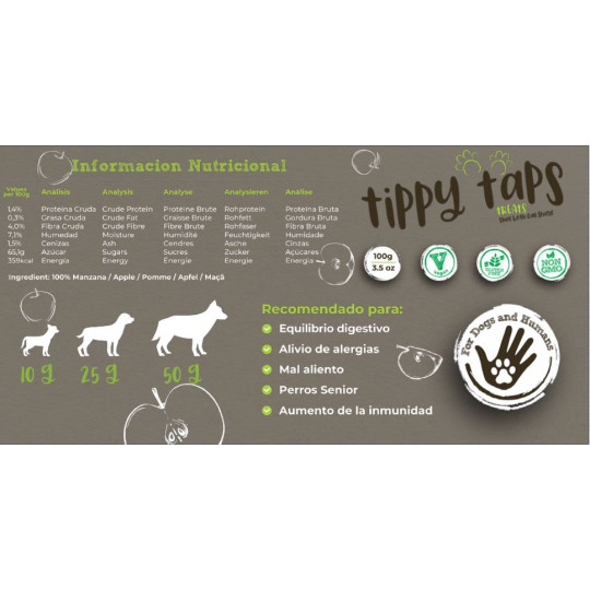 Tippy Taps de Manzana ácida snacks de...